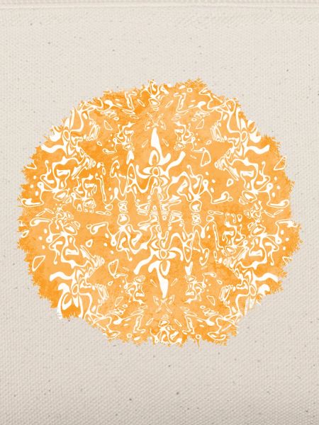 Orangene Tie-Dye Kreismuster