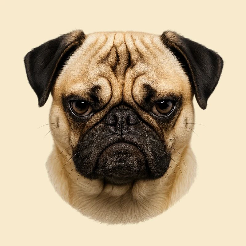 Pug Gesicht Portrait
