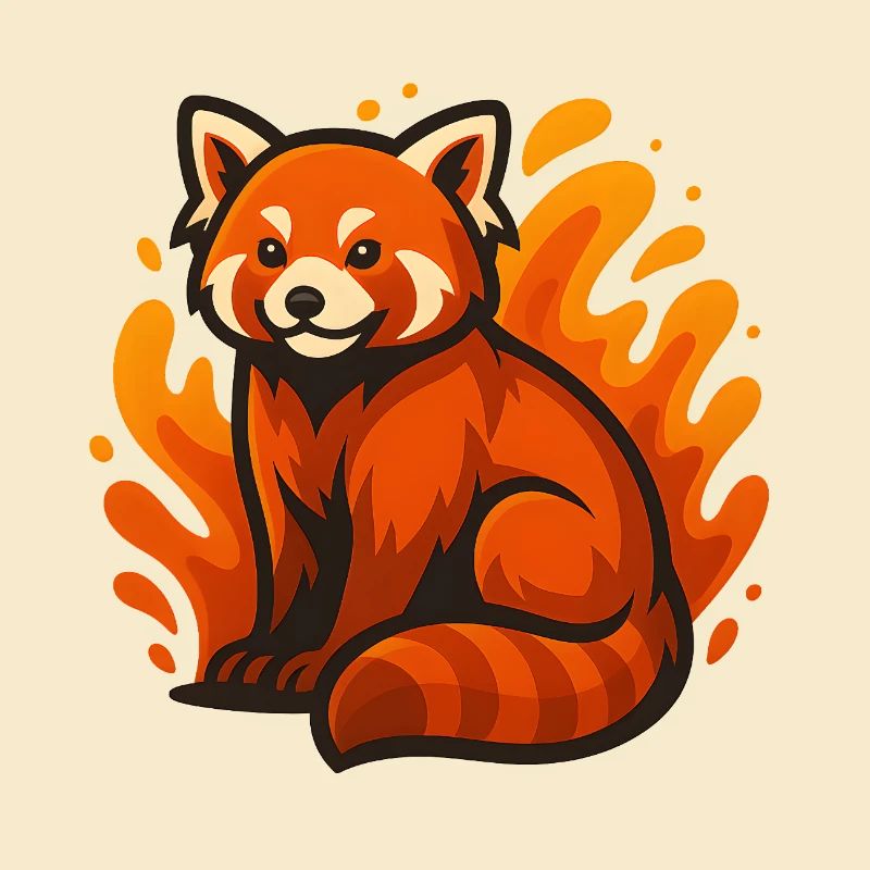 Brennender Roter Panda