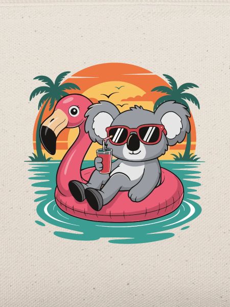 Lustiger Koala-Tropensommer-Flamingo-Float