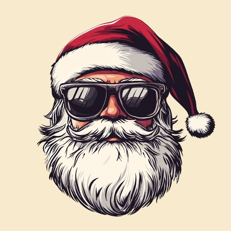 Weihnachtsmann mit Sonnenbrille