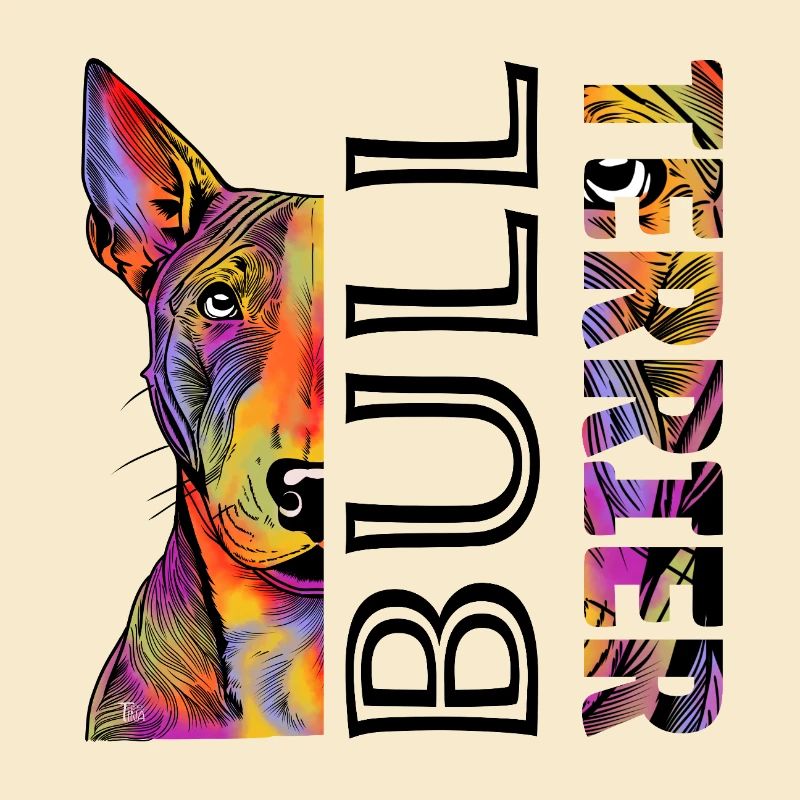 Farbenfroher Bull Terrier