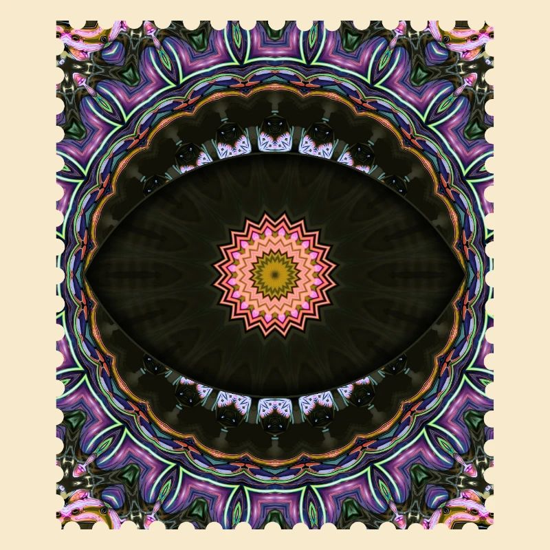 Kaleidoscope Mandala Neon Pattern