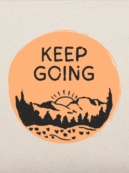 Keep Going / Berglandschaft Sonnenaufgang