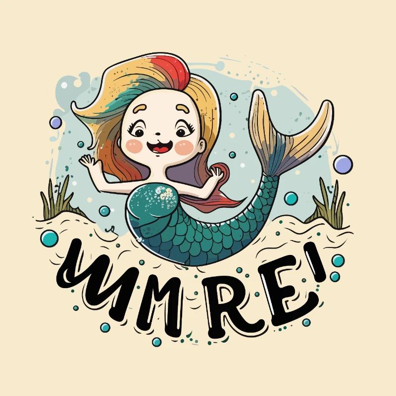 Regenbogen-Meerjungfrau-Splash-Illustration