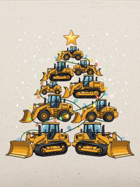 Lustiger Bulldozer Weihnachtsbaum Geschenk 