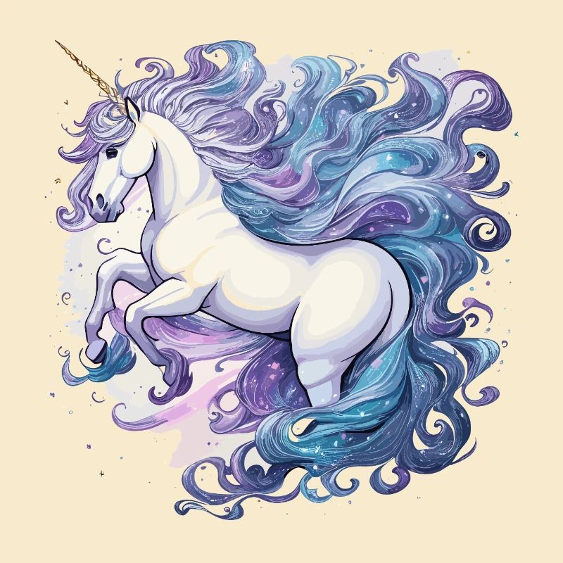 Moondream Unicorn with Shimmering Mane