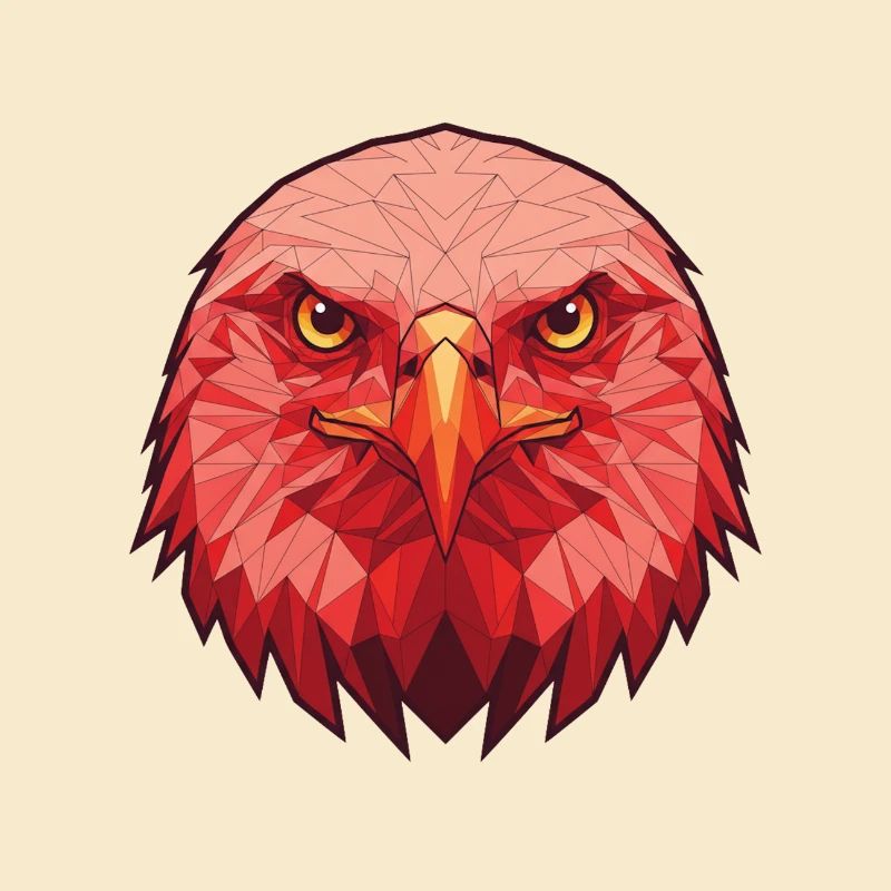 Red Eagle Lowpoly Portrait