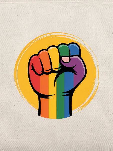 Rainbow Fist Antifa - Gegen Rechts