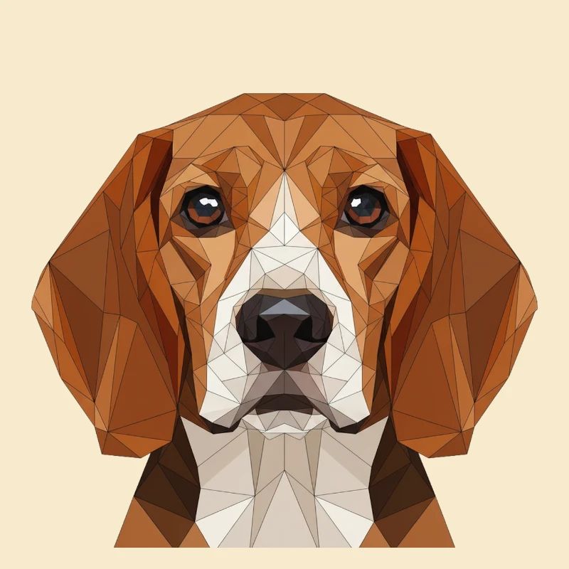 Polygon Beagle Portrait