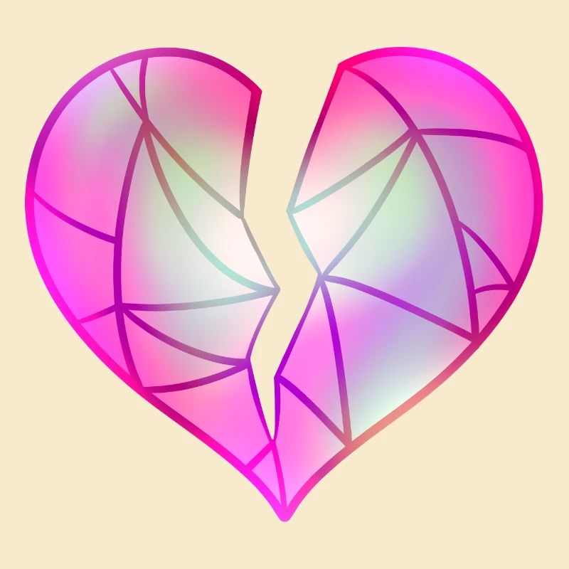Gebrochenes Rosa Herz