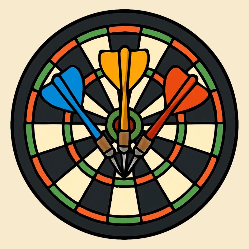 Motif de la cible de fléchettes : Impression couleur