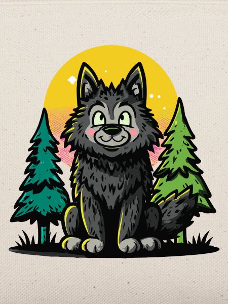 Waldwolf im Sonnenkreis