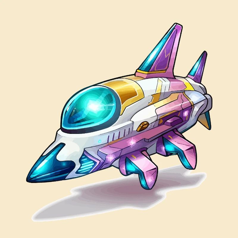 Kometenflug Raumjäger Neon