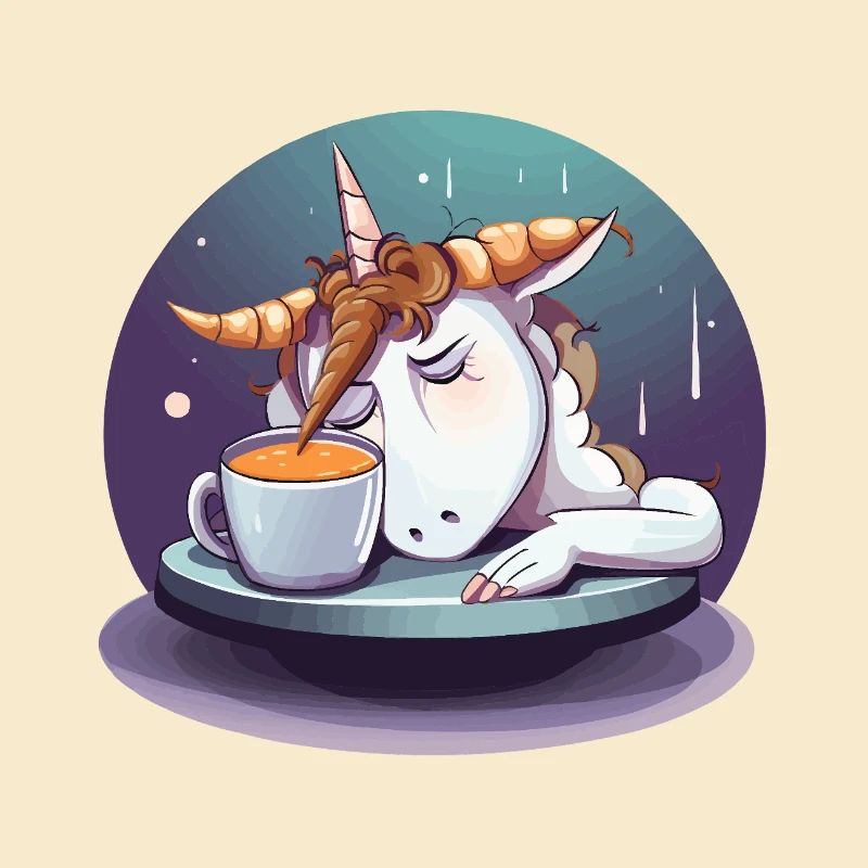 Müdes Einhorn Kaffeezauber