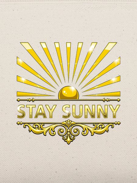 STAY SUNNY mit Verzierung