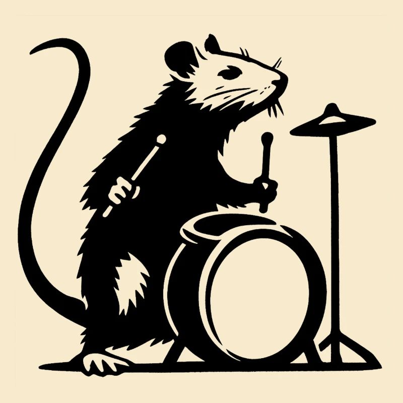 Rat on drums