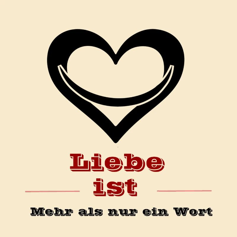 Liebe ist Rote Retro Typo