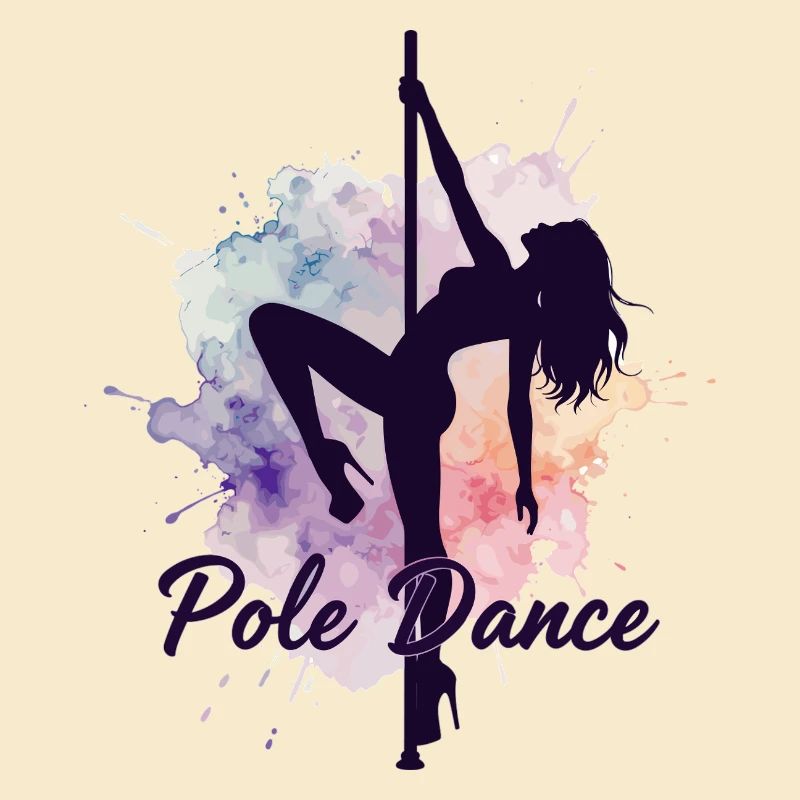 Pole Dance Poledancerinnen Aquarell stark Geschenk