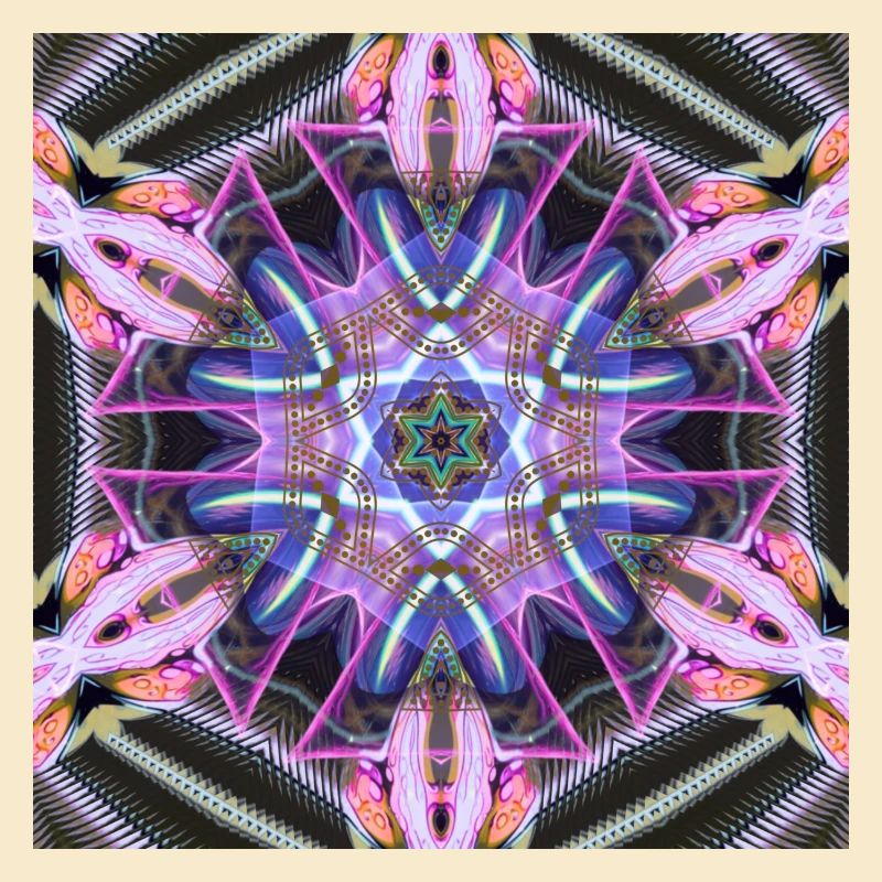 Psychedelische Neon Mandala Muster