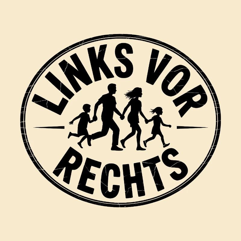 Links vor Rechts - Funny Antifa Spruch