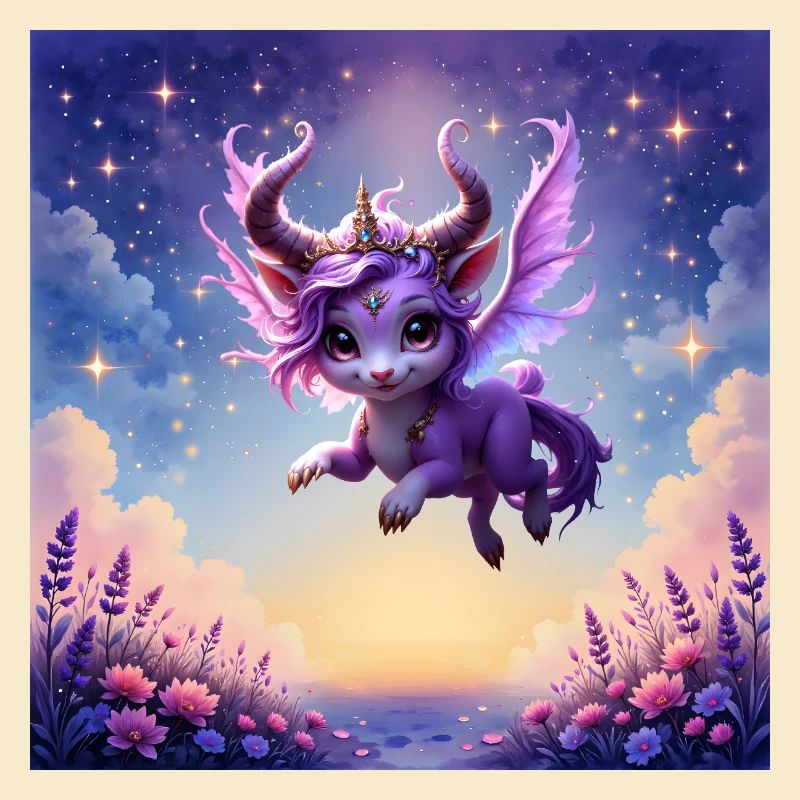 Lila Drache Mondflug