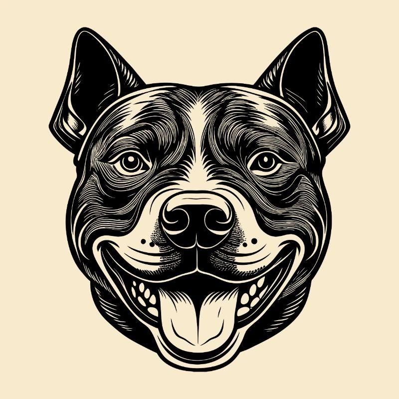 American pitbull head