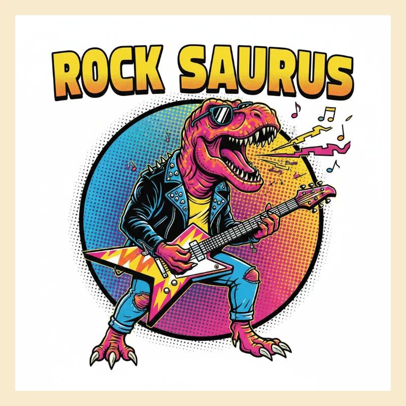 Rock Saurus Gitarrenheld