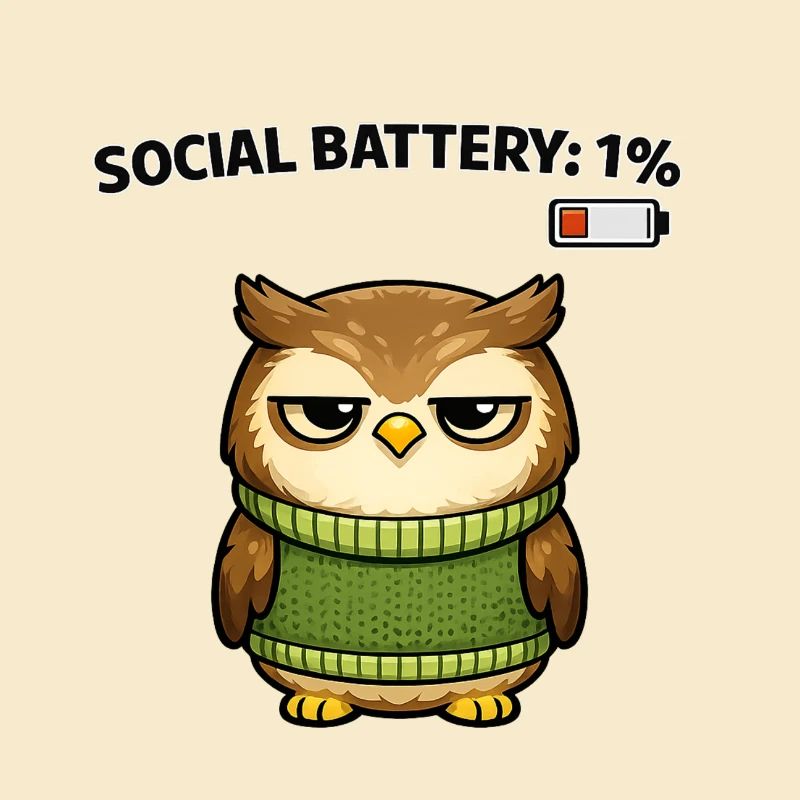 Eulenpullover 1% Akku Humor