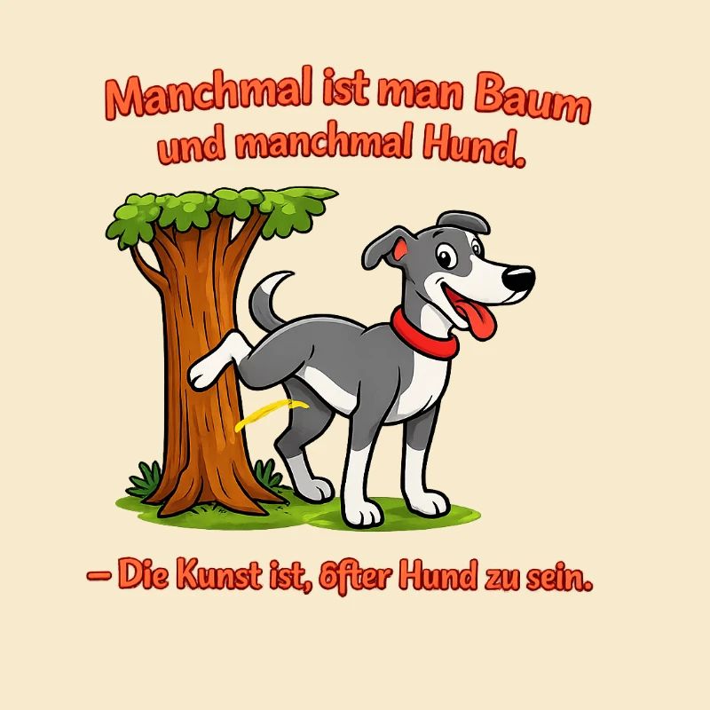 Hund und Baum: Kunst des Hundseins