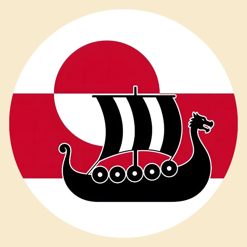 Langschiff-Design der grönländischen Flagge