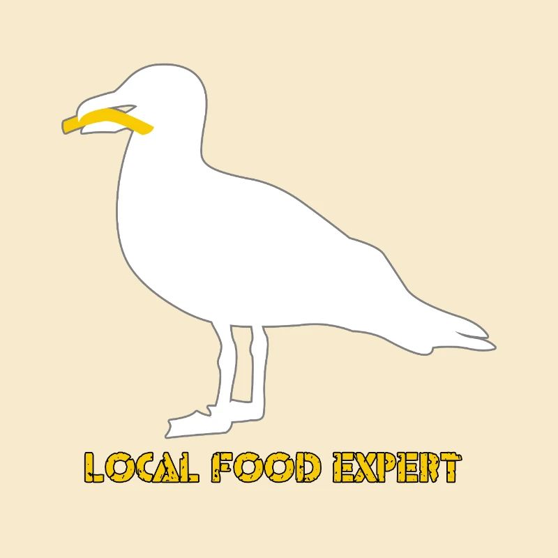 Lokaler Food-Experte Seemöwe - Weiß
