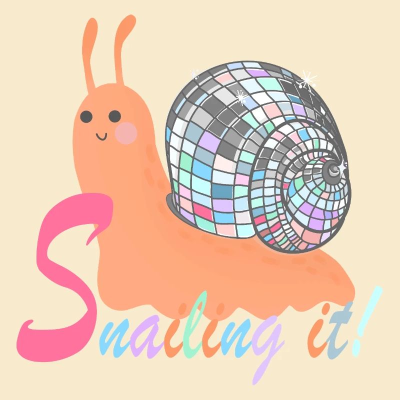 Snailing It! – Bunte Schnecke mit Disco-Kugel