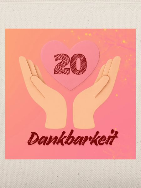 Zwanzig Jahre Dankbarkeit Herz