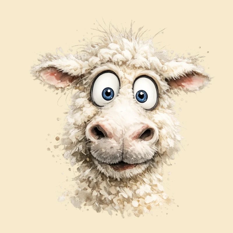 Lachendes Schaf Cartoon-Pop
