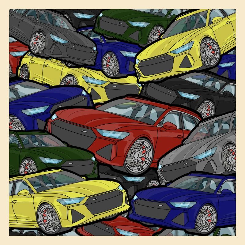 Kaleidoskop Autos Farbexplosion