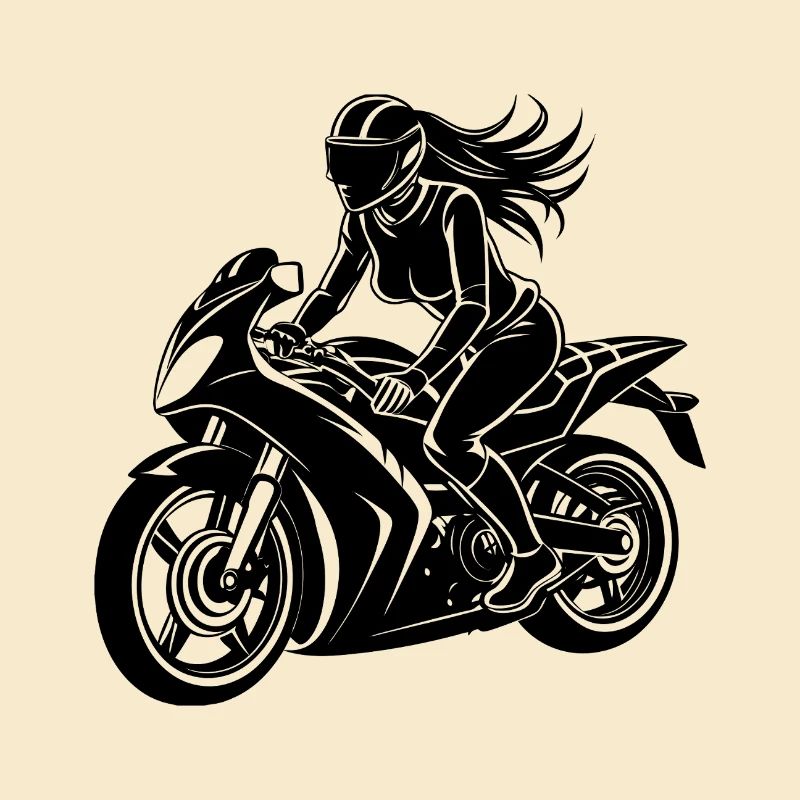 Biker-Sportmädchen