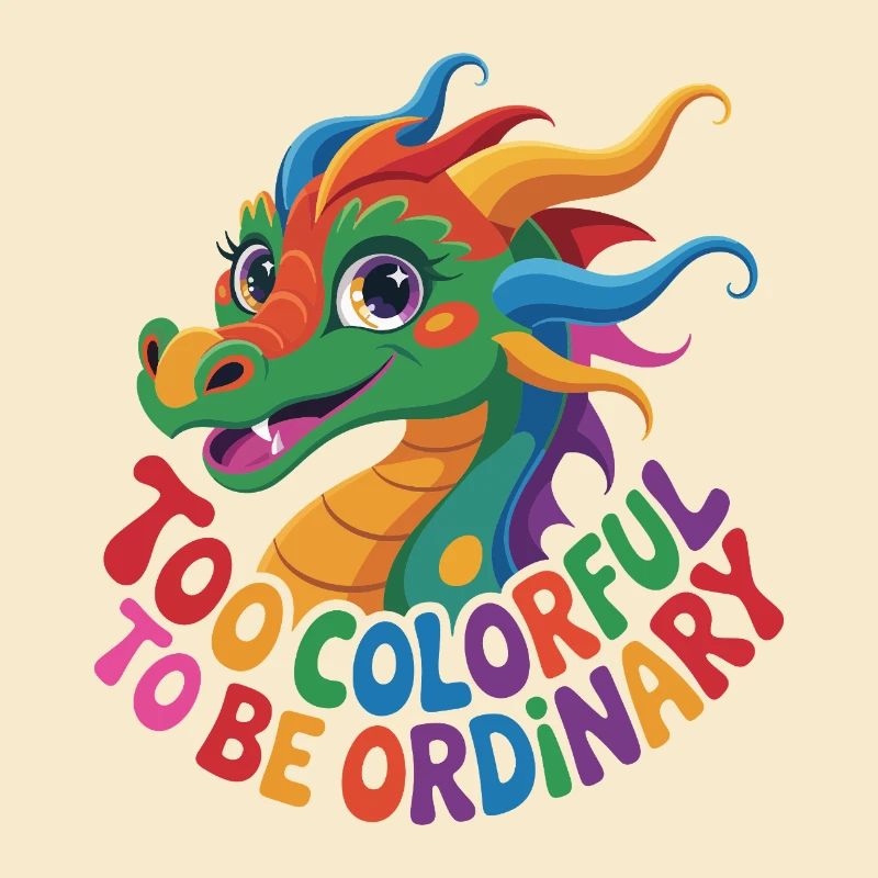 Farbenfroher eigenständiger Drache