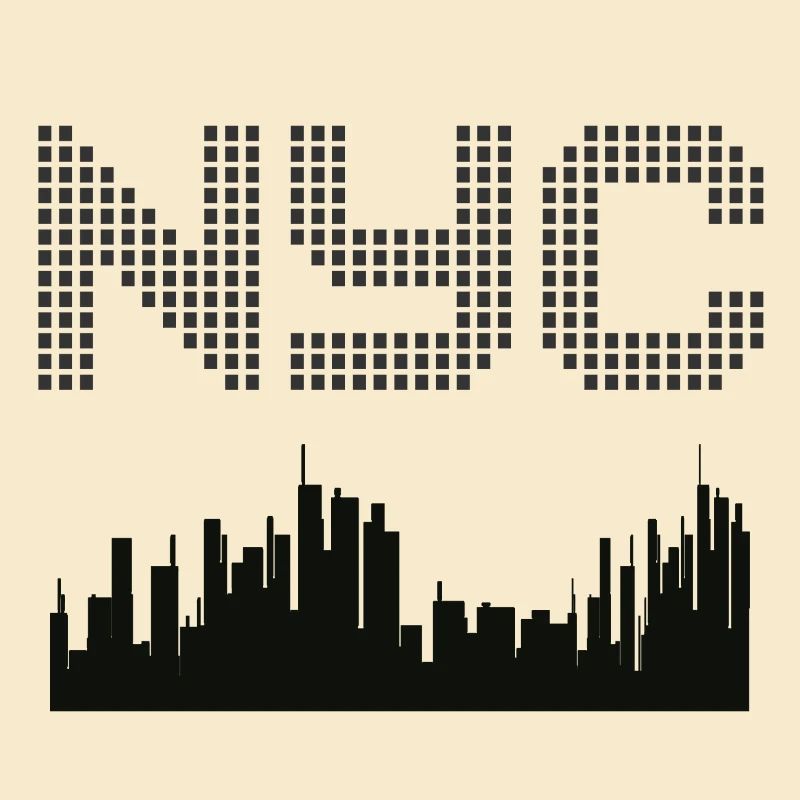 New York Pixel Skyline