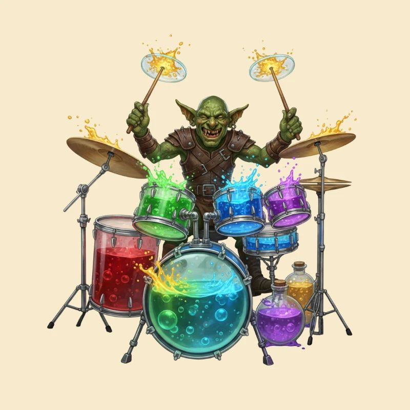 Kobold mit Trommeln