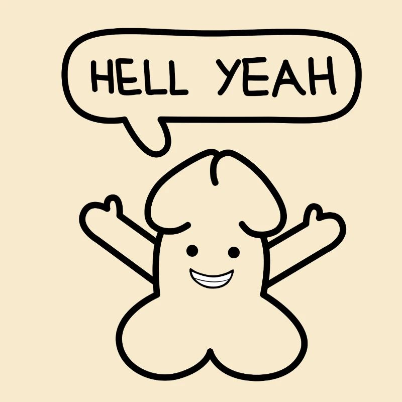 lustiges Junior 'Hell yes'-Emoticon