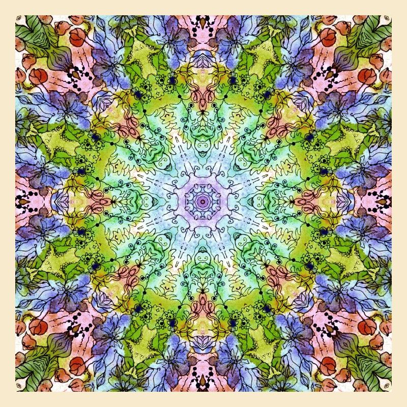 Mandala de Fleurs Kaléidoscope