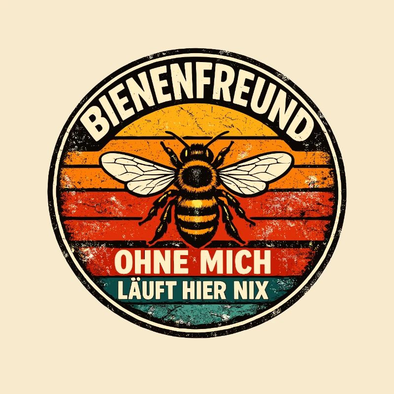 Bienenfreund Retro Spruch