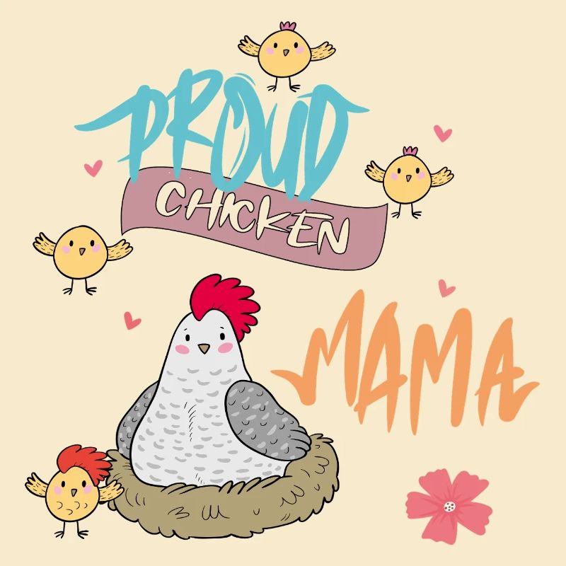 Stolze Huhn Mama