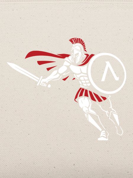 Spartan Attack Sword Shield Spartan-Maskottchen