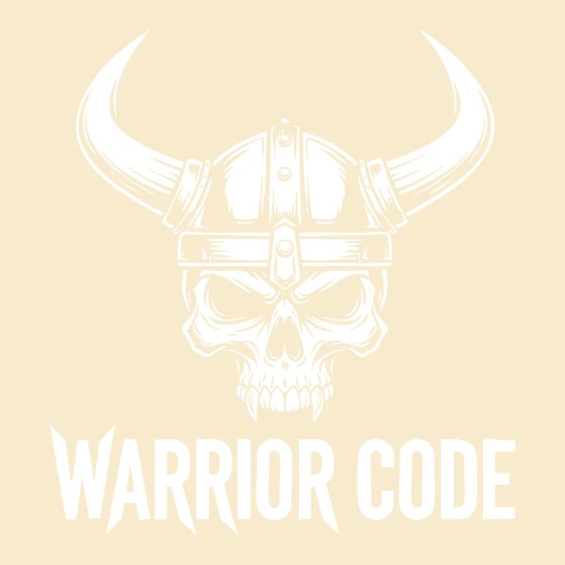 Kriegercode, Schädel, Wikinger, nordischer Hörnerhelm,