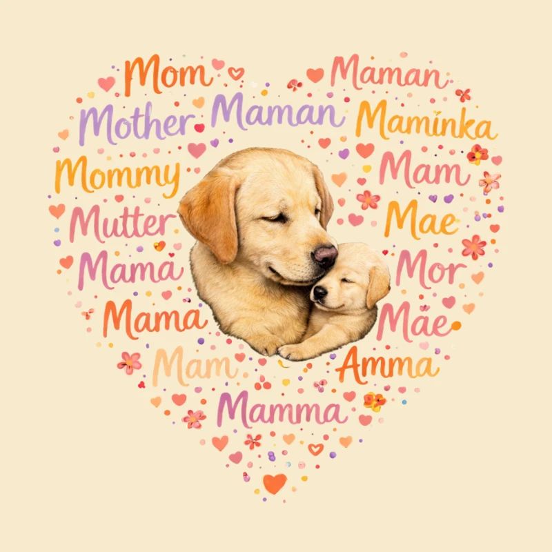 Labrador Mama Herz – Muttertag Geschenk