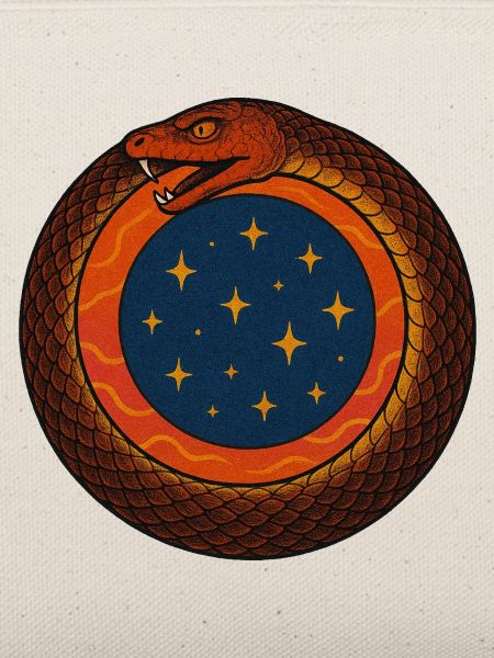 Kosmisches Ouroboros-Emblem