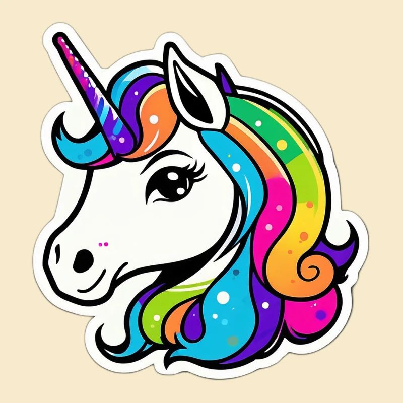 Helles Regenbogen-Einhorn
