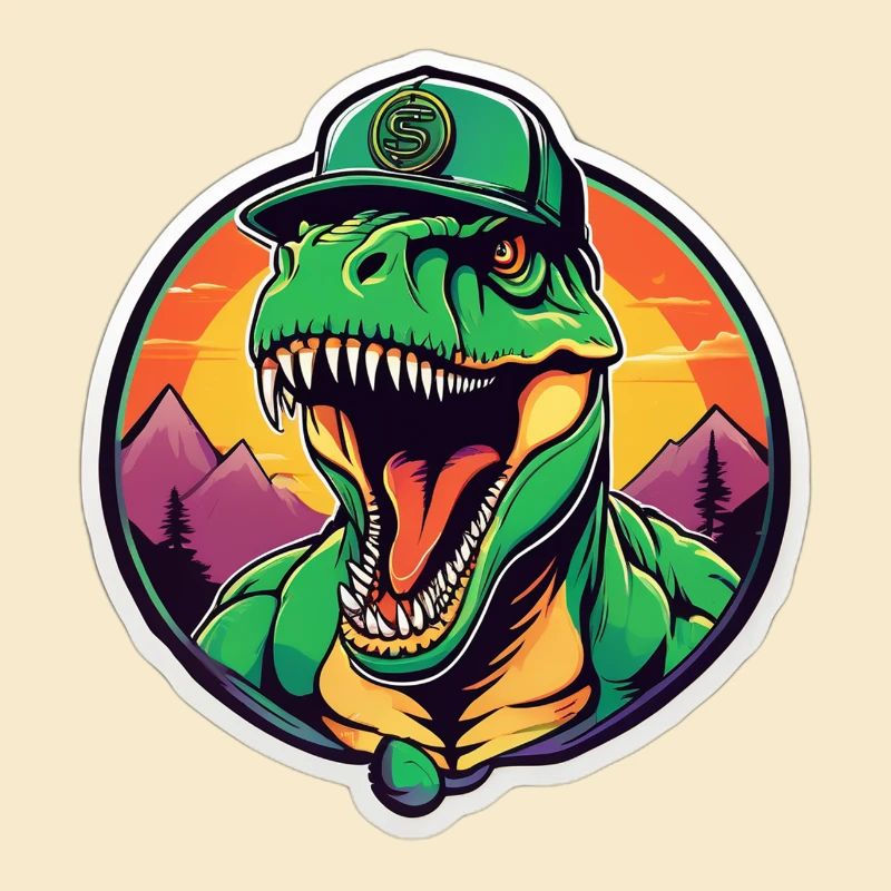 T-Rex Retro Sunset Cap